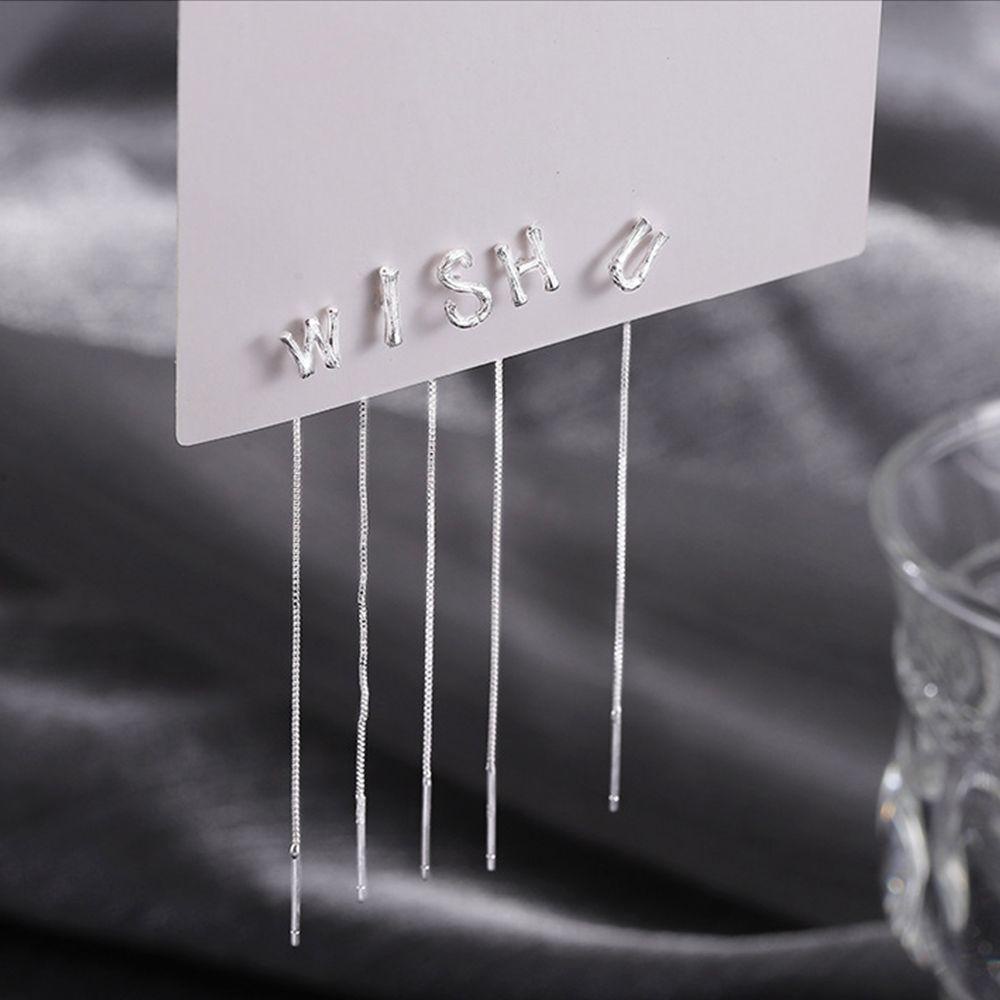 Khuyên Tai Dạng Hạt Xỏ Bằng Đồng Hình Chữ Cái Sáng Tạo