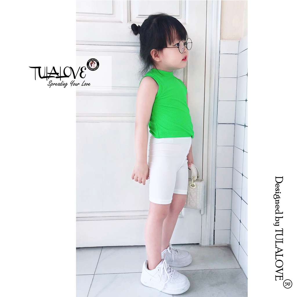 Áo Thun Bé Gái Sát Nách Vải Tăm Lạnh Siêu Mềm Mát Cho Bé Gái Tulalove