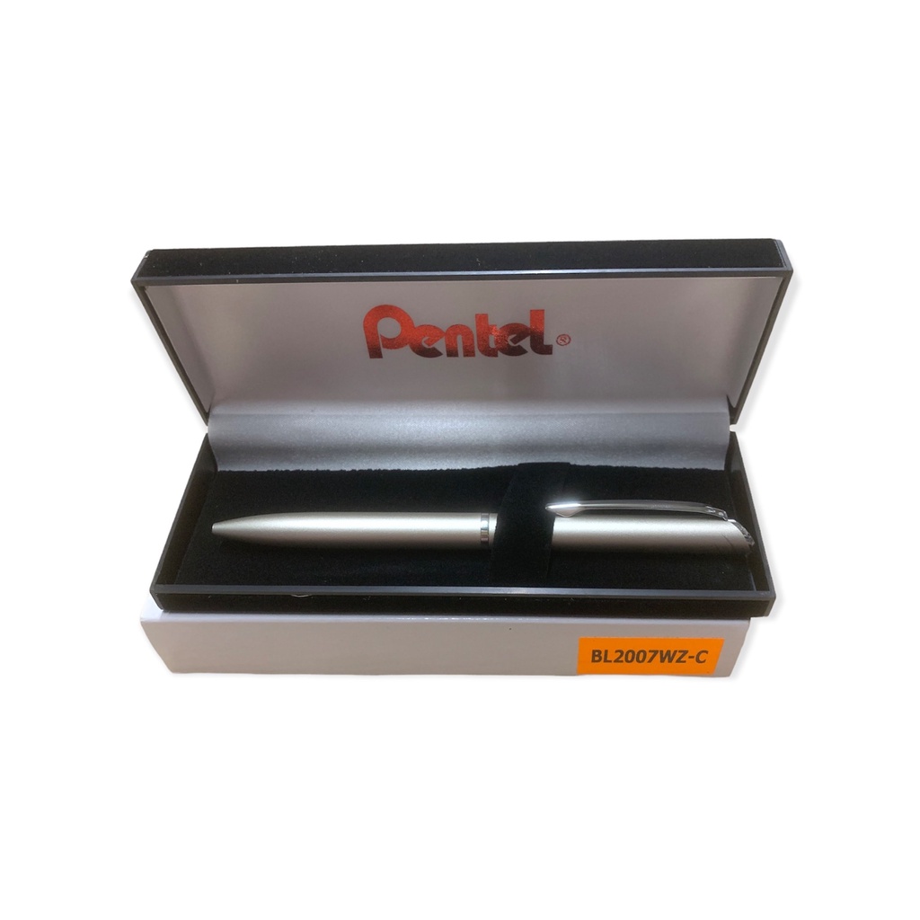 Bút ký cao cấp Pentel BL2007WZ-C nét 0.7mm thân bút màu ánh bạc - Mực xanh (Thiết kế nắp vặn thanh lịch)
