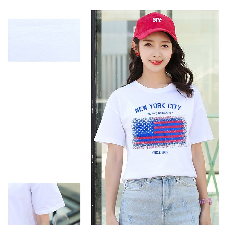 Áo Thun Nữ Tay Lỡ Unisex In New York City DLX