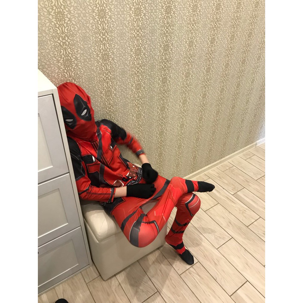 DISNEY Bộ Đồ Hóa Trang Nhân Vật Deadpool Kèm Mặt Nạ Hóa Trang