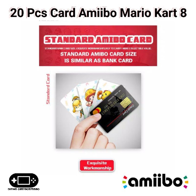 Set 20 Thẻ Game Amiibo Mario Kart 8 Cho Nintendo Switch