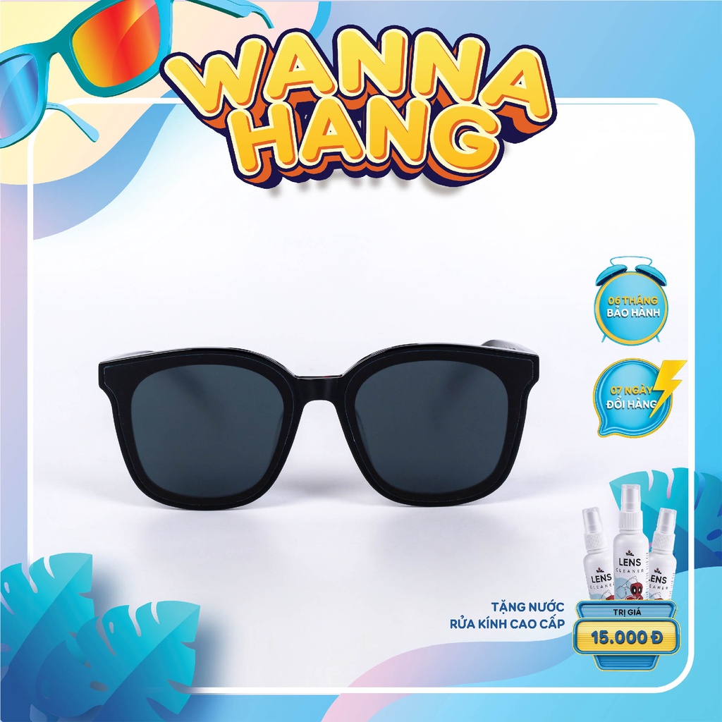 Kính râm thời trang nam nữ đẹp mắt vuông chống chói chống tia UV cao cấp Wanna Hang PAPAS WHGM17