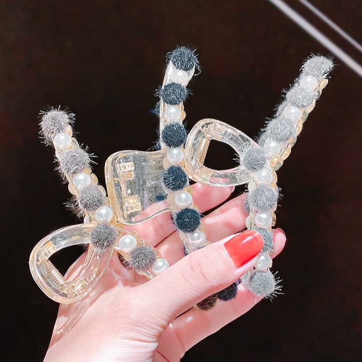 Kẹp Tóc Dài Đính Ngọc Trai Giả Xinh Xắn Cho Nữ