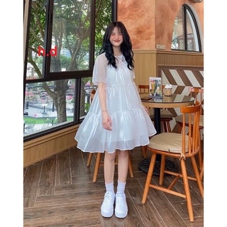 Đầm Babydoll Dáng Thụng Nhiều Tầng Công Chúa