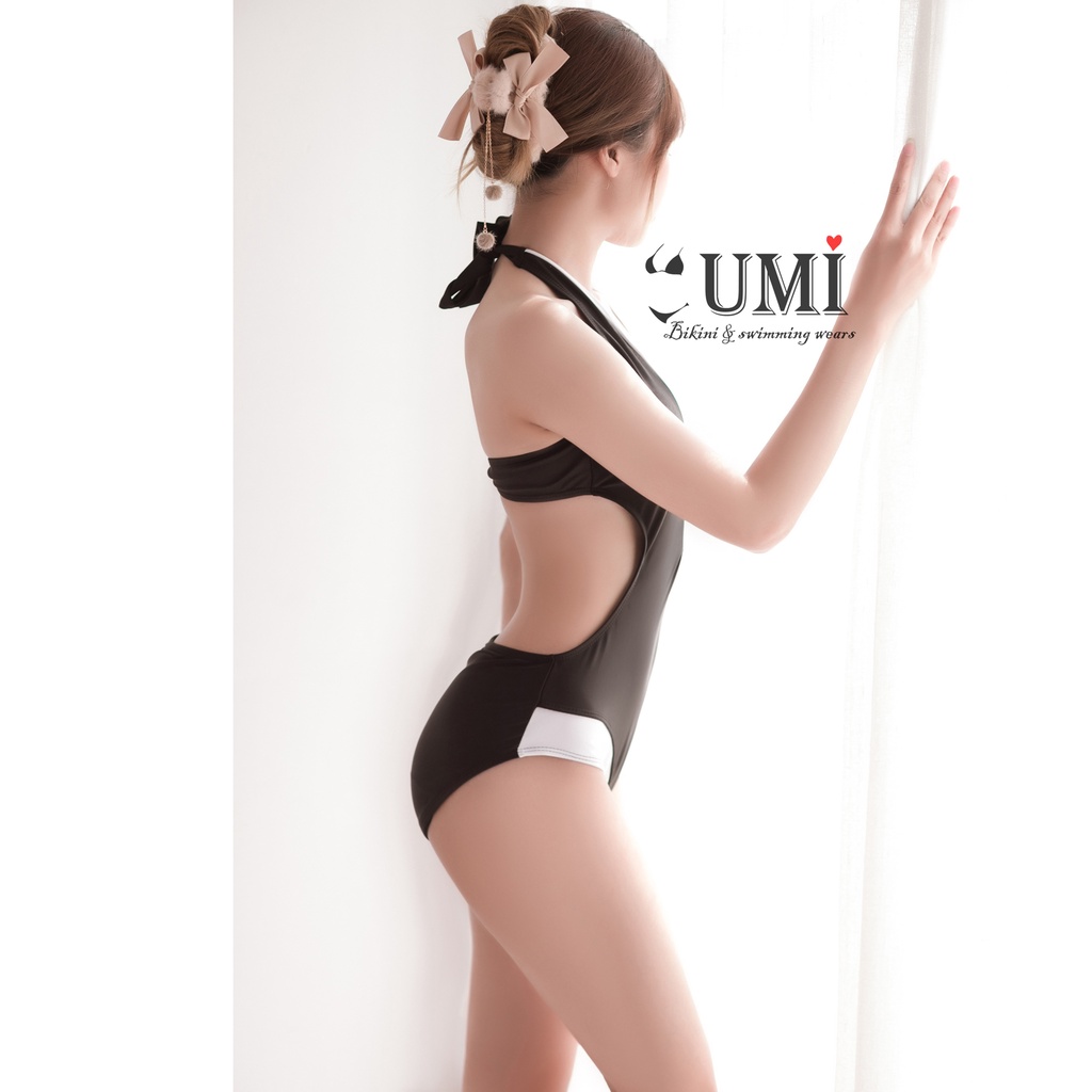 BIKINI Liền Thân Khoét Eo Phối Viền Trắng - BIKINISTORE