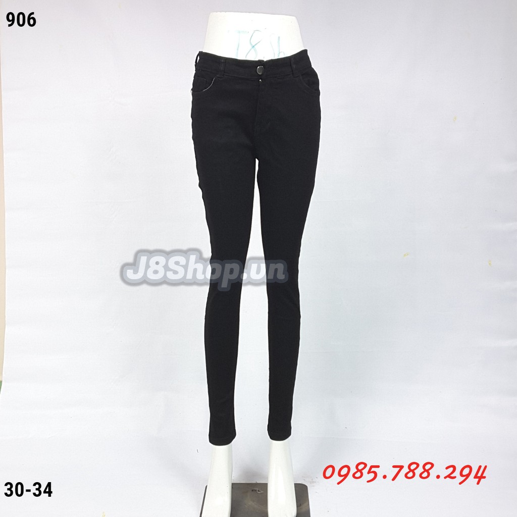 Quần Jean Nữ Màu Đen Tuyền Giá Rẻ Dành Cho Người Mập Size Lớn 30-38