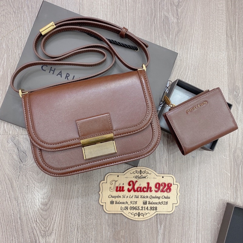 (Túi giấy hãng) Túi thời trang nữ khoá phím đàn vintage size 22