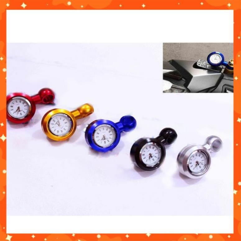 Đồng hồ thời gian gắn xe máy,mô tô (đen) 206665-1