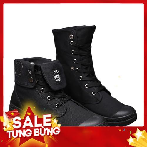 Giày nam cao cổ đa năng vải bố dày dặn cổ bẻ xuống hoặc dựng lên thành bốt giaynam-G16 - Hàng nhập khẩu