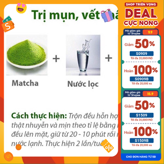 100gr bột trà xanh nguyên chất