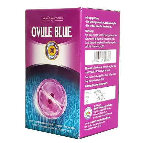 Ovule Blue- Tăng cường sức khỏe cho phụ nữ có ý định mang thai, hoặc đang cho con bú.