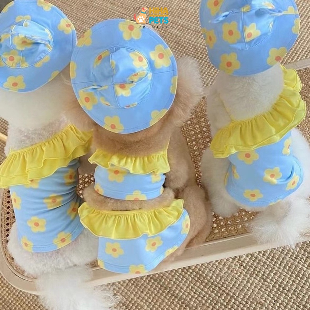 Áo Bơi Cho Chó Mèo Có Nón Quần Áo Bơi Cho Thú Cưng Hàn Quốc Thời Trang Cao Cấp Hiha Pets.