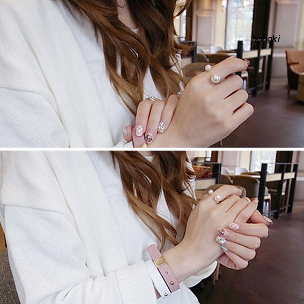 Nhẫn Hở Đính Ngọc Trai Nhân Tạo Thời Trang Dành Cho Nữ