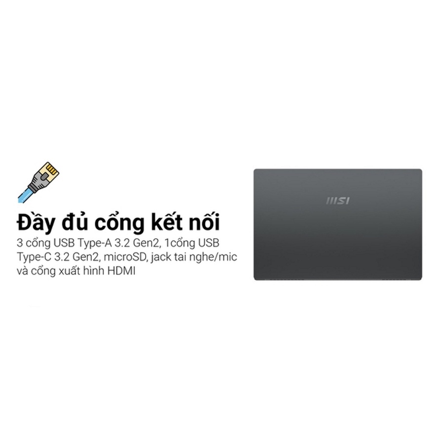 Laptop MSI Modern 15 A5M 234VN R5 5500U/8GB/512GB/15.6"FHD/Win 11_Hàng Chính Hãng