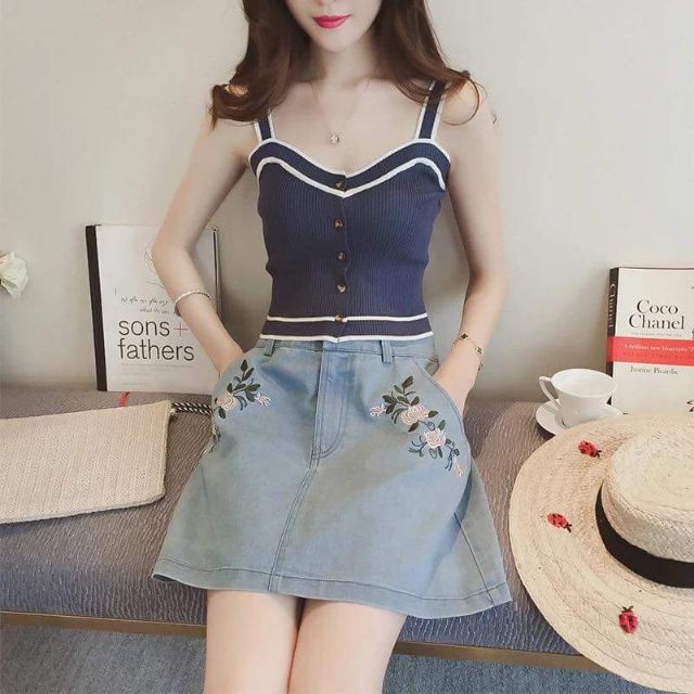 Áo 2 Dây Croptop Cá Tính