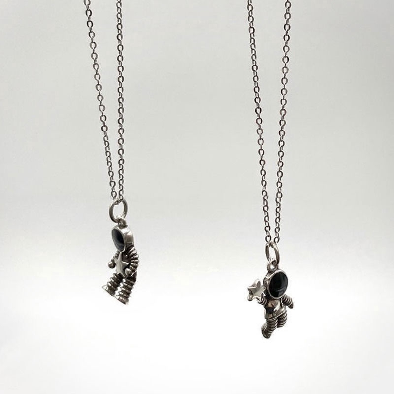 Dây Chuyền Mặt Hình Phi Hành Gia Phong Cách Hàn Quốc Đơn Giản Cá Tính