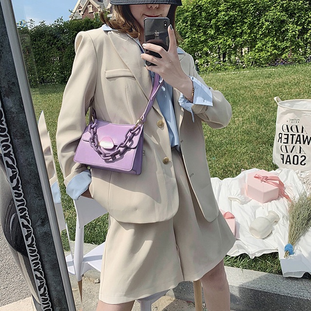 Túi đeo chéo thời trang dây xích bản to siêu hot - TS235