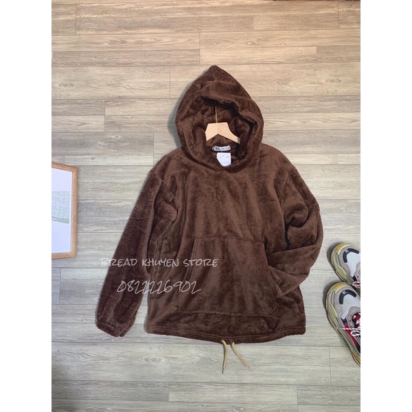 [FREESHIP - HÀNG LOẠI 1]ÁO HOODIE LÔNG NÂU SIÊU ẤM