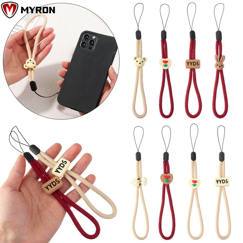 MYRON Audio Short Lanyard Camera Adjustable Mobile Phone Straps Anti-lost Lanyard Rope USB Key Walkie Talkie Hand Wrist Strap