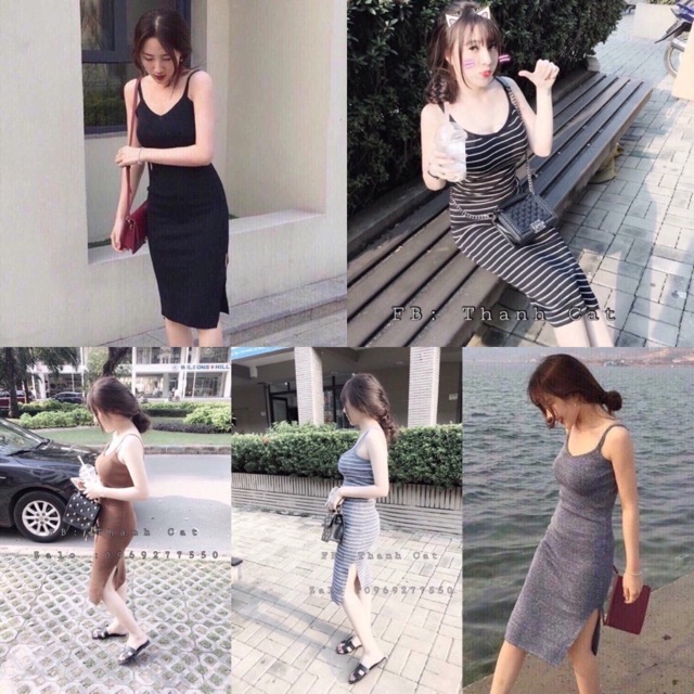 Sale Khủng!!!Đầm Body Thun Tam Xẻ Tà Hót | BigBuy360 - bigbuy360.vn
