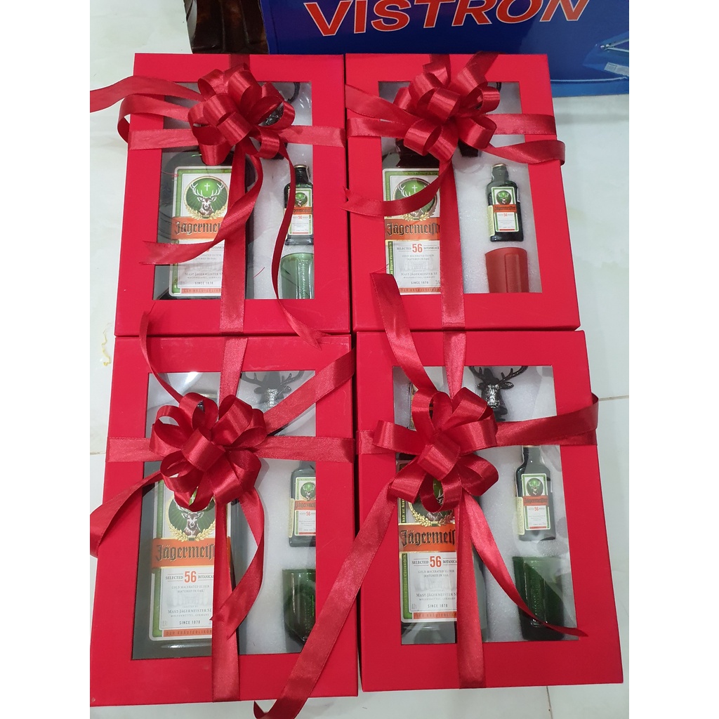 HỘP QUÀ JAGER 700ML 4 MÓN I LY SHOTI 20ML I ĐẦU HUƠU