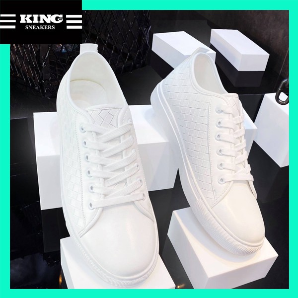 Giày nam thể thao sneaker màu trắng giá rẻ cao cổ cho học sinh mã OTN21