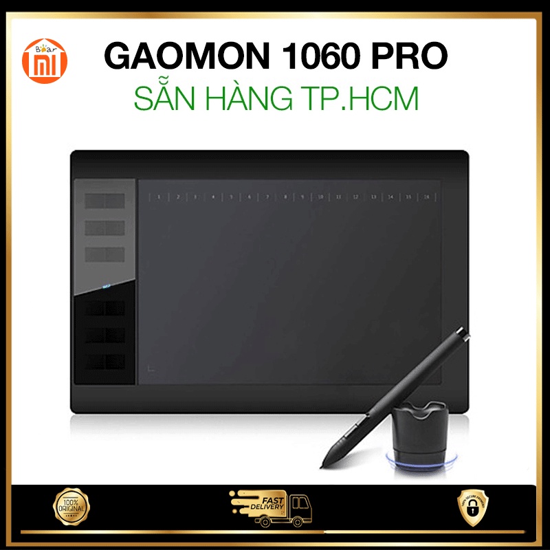 Bảng vẽ điện tử GAOMON 1060 PRO 10x6 inches bản nâng cấp mới dùng cho Ps, Ai, FL