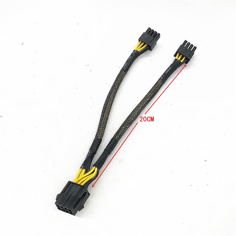 Đồng Nguyên Chất Card Đồ Họa 8pin Một Điểm Hai Nguồn Điện 8 Core 8Pin Sang Dual 8P Máy Tính Power Ad