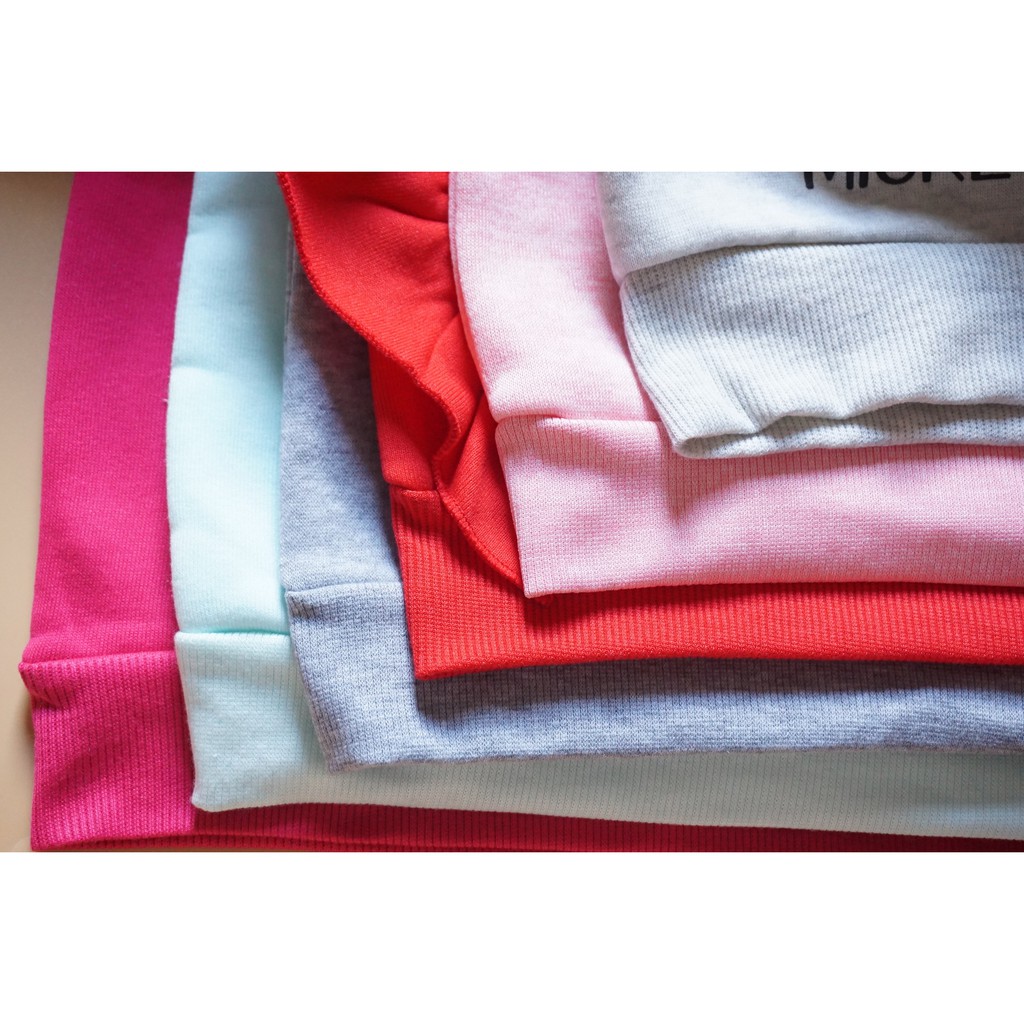 Áo hoodie bé gái nỉ bông 1-6 tuổi  Disney, Pinkfong xuất dư xịn hình Chuột Minnie, Baby Shark, Elsa