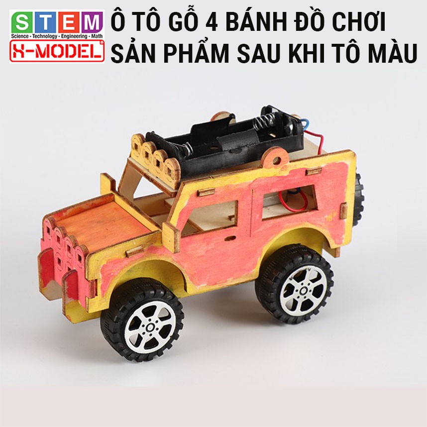 Đồ chơi sáng tạo STEM Lắp ráp Xe ôtô gỗ X-MODEL ST72 cho bé, Đồ chơi tự làm DIY - Do it Yourself - Giáo dục STEM,STEAM