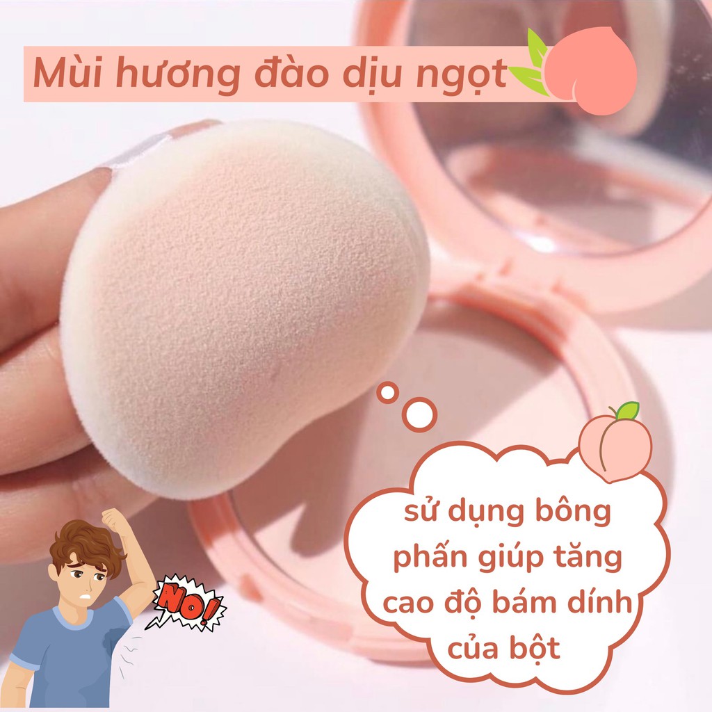 Phấn nách bột khô chiết xuất đào hỗ trợ giảm thâm làm sáng Peach Deo Pact So Natural 10gram