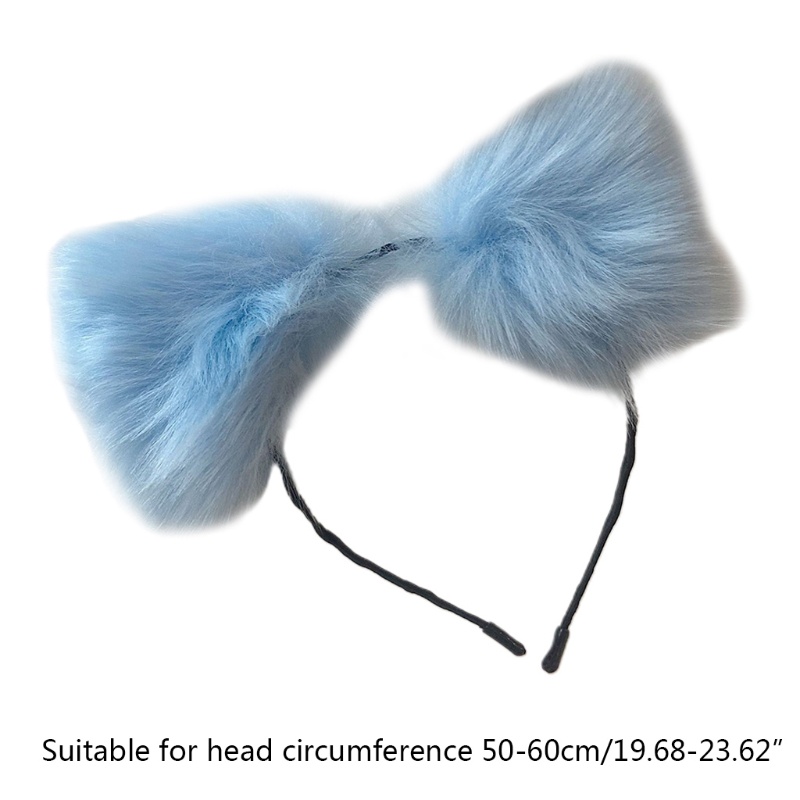 Flgo Băng Đô Cài Tóc Hình Mèo Bằng Lông Nhung Dễ Thương Xinh Xắn Thời Trang Cho Nữ