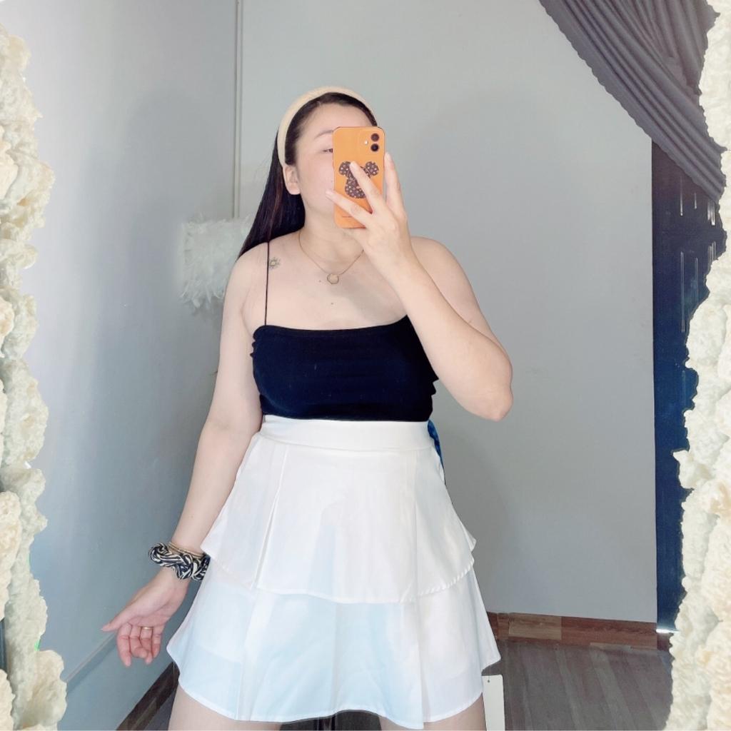 Chân váy bigsize nữ, Chân váy xếp ly bigsize CV9-bigssize cô nhỏ