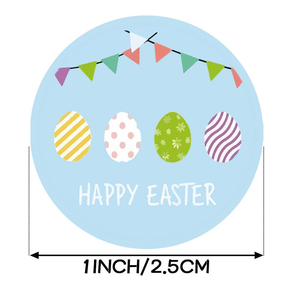 Cuộn 500 Miếng Dán 2.5cm Dùng Trang Trí Túi Kẹo Phong Cách Phục Sinh Độc Đáo