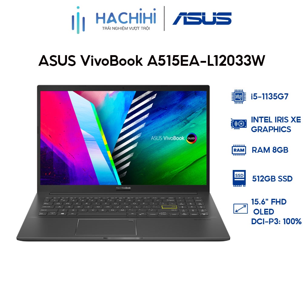 [ELGAME20 giảm 10%] Laptop ASUS VivoBook A515EA-L12033W i5-1135G7 | 8GB | 512GB | Intel Iris Xe| 156' FHD | W11