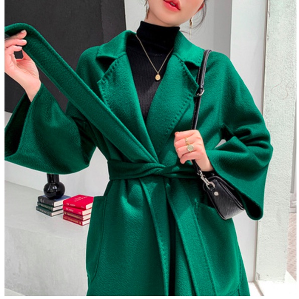 Áo choàng cashmere cao cấp dáng dài thắt đai thời trang sang trọng quý phái phong cách hàn trẻ trung. hàng QC KCC1009 | BigBuy360 - bigbuy360.vn