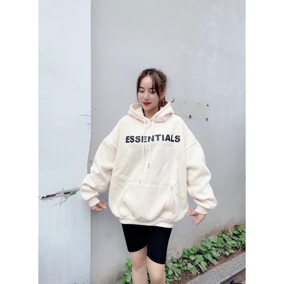 Áo nỉ hoodies có mũ in chữ ESS