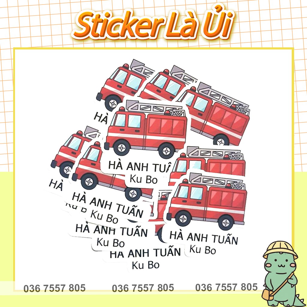 Sticker ủi cho bé đi học - hình ủi - decal ủi tên bé - in theo yêu cầu - thiết kế miễn phí - sticker dẻo cao su năm 2020