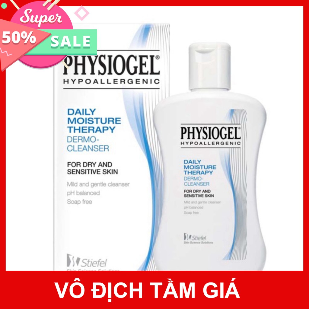 [CHÍNH HÃNG] Sữa rửa mặt dịu nhẹ dành cho da khô, nhạy cảm Physiogel Daily Moisture Therapy Dermo-Cleanser 150ml