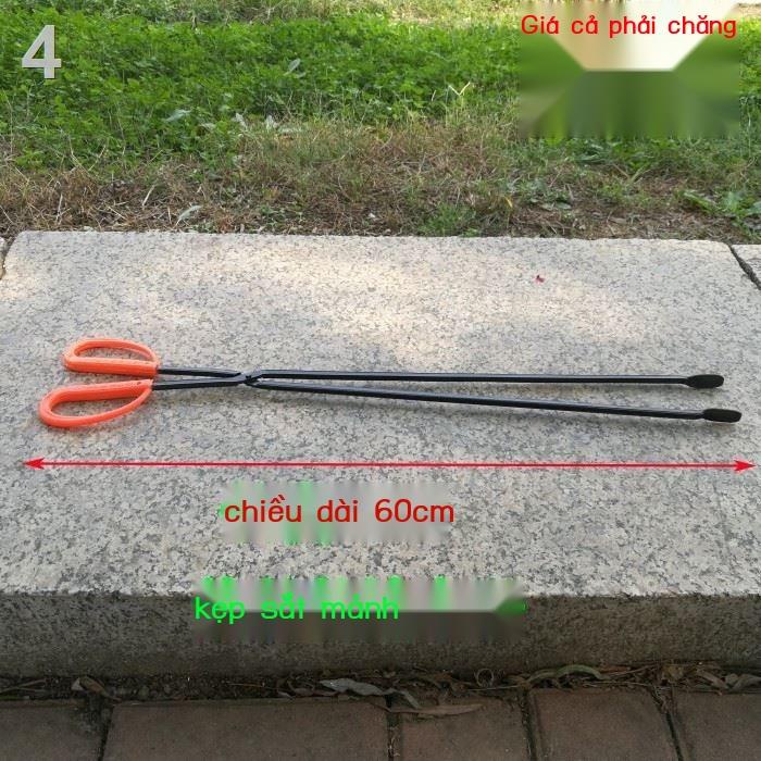 XTYMiễn phí vận chuyển Kìm cứu hỏa kẹp bóng than kẹp lửa kéo hộ gia đình bóng carbon kìm kẹp rác kéo rác kẹp than nướng