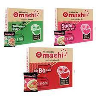 Thùng 30 gói Mì khoai tây Omachi sườn hầm ngũ quả / tôm chua cay/ bò hầm 80g