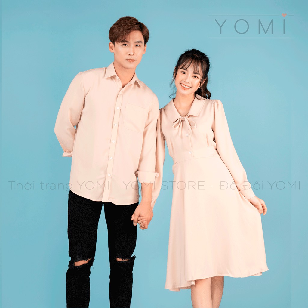 Váy áo đôi Hàn Quốc, đồ đôi thiết kế cao cấp kiểu dáng hiện đại