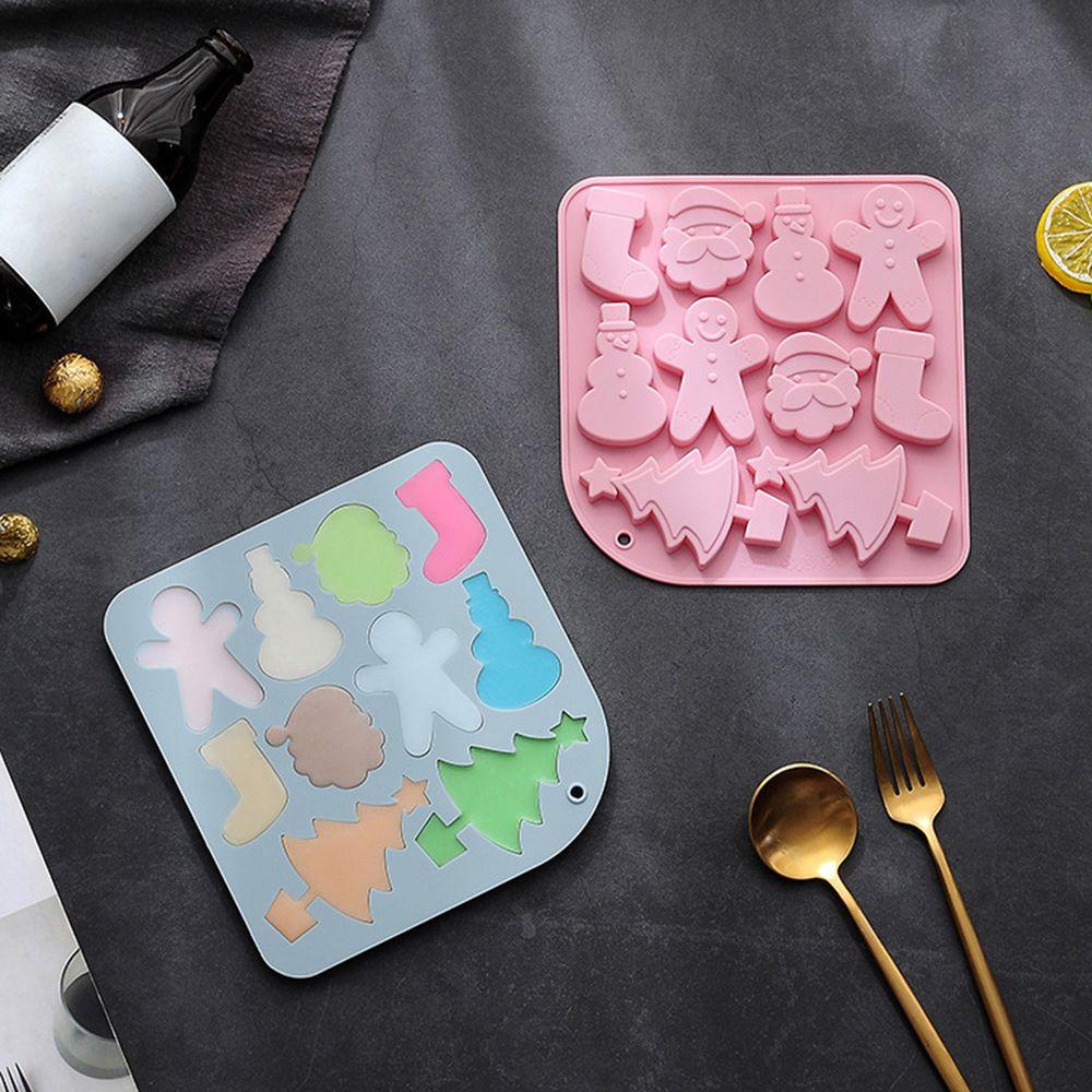 KRNY Khuôn Silicone Làm Bánh &amp; Socola Hình Ông Già Noel