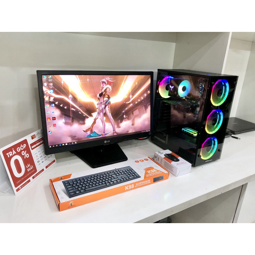 Bộ máy tính văn phòng, bộ case học sinh, PC Gaming Cấu hình mạnh H410/G5905/4GB/SSD120Gb | BigBuy360 - bigbuy360.vn