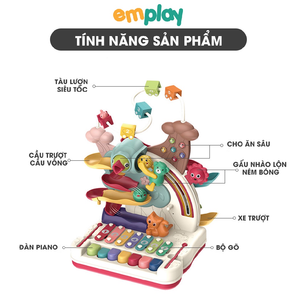 Đồ chơi cho bé giáo dục sớm 8 in 1 cao cấp Emplay giúp phát triển toàn diện, chất liệu nhựa ABS an toàn cho trẻ nhỏ
