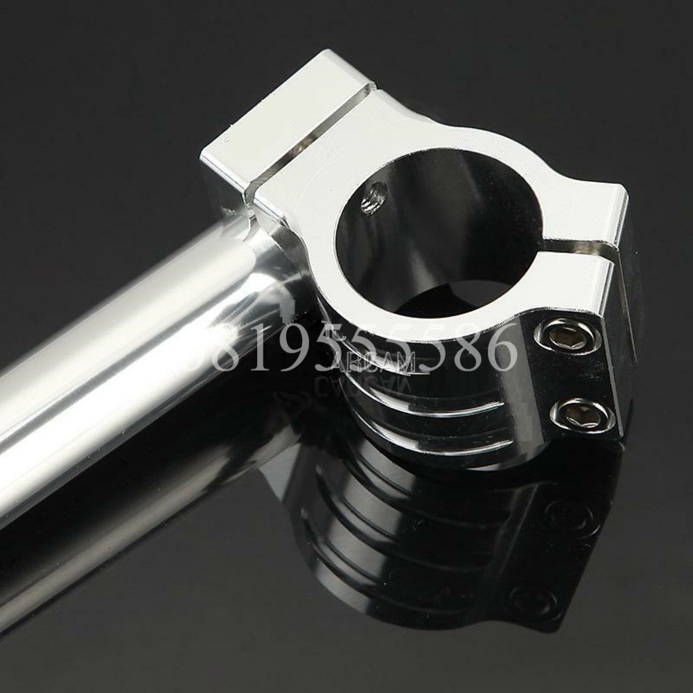 Ghi đông clip-on độ Cafe racer nhôm CNC Nguyên khối 45mm lắp cho thụt USD