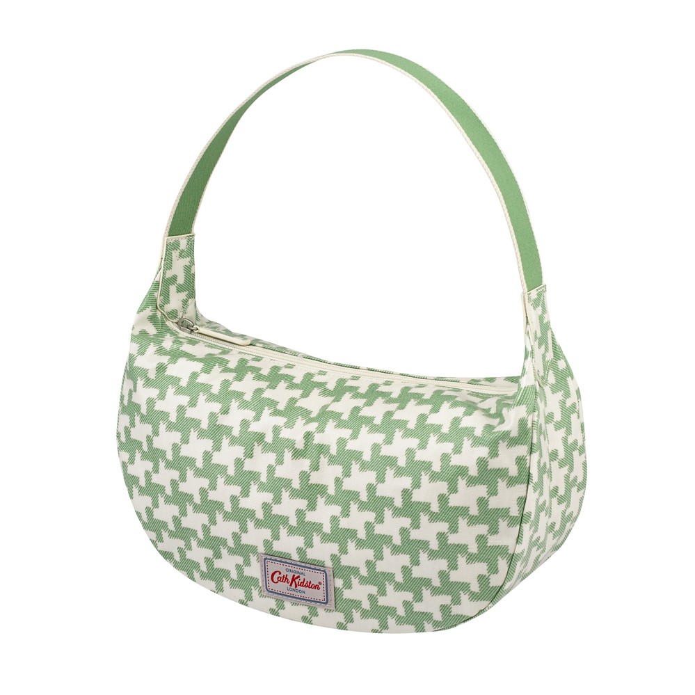 Cath Kidston - Túi đeo vai Soft Shoulder Bag Houndstooth - 984225 - Cream Green