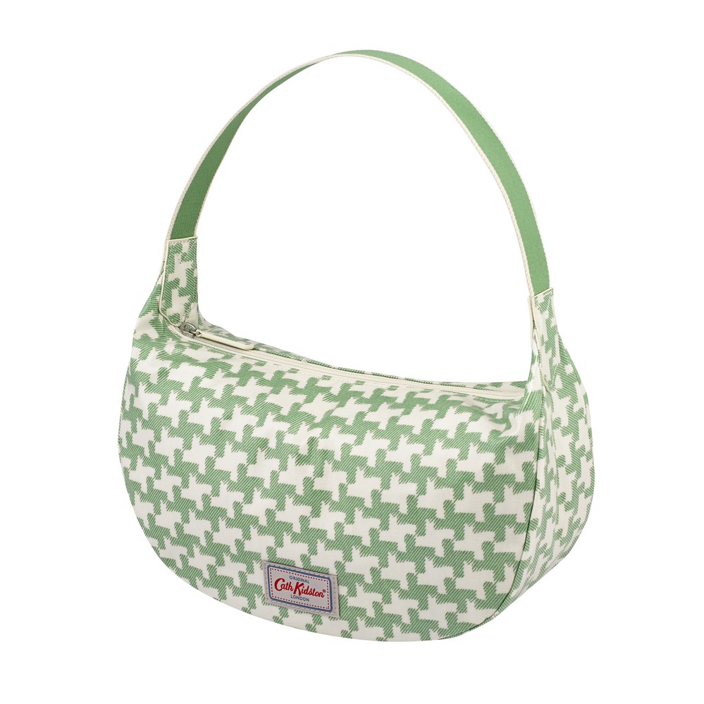 Cath Kidston - Túi đeo vai Soft Shoulder Bag Houndstooth - 984225 - Cream Green