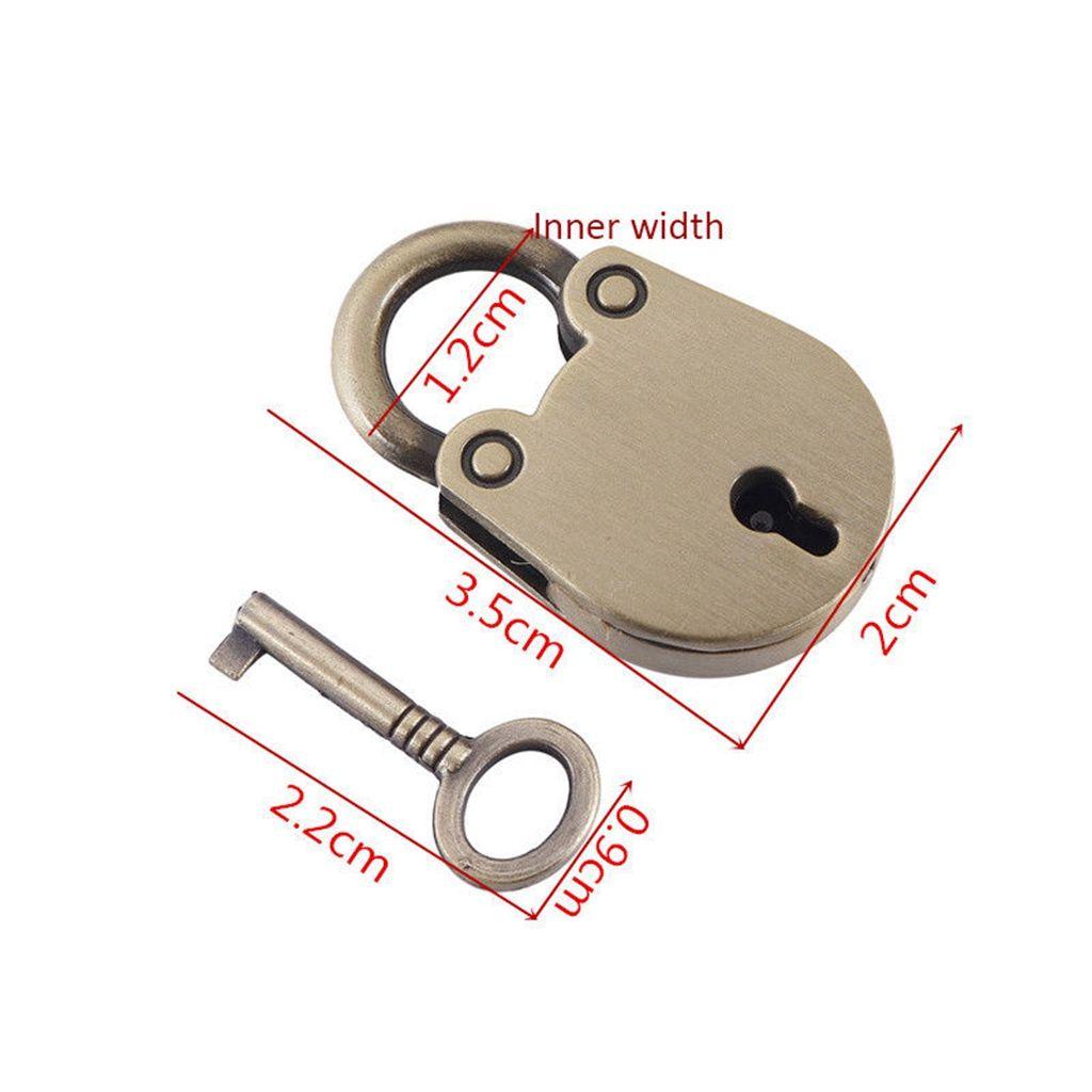 Ổ Khóa Mini Kèm 1 Chìa Khóa Nhỏ Phong Cách Cổ Điển